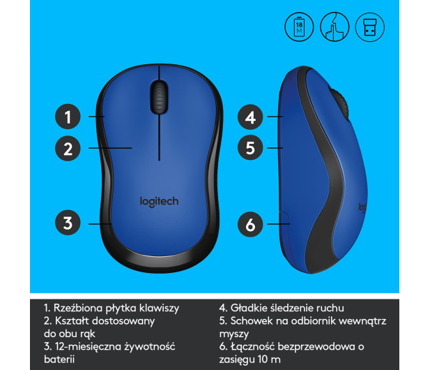 LOGITECH M220 niebieska - 329385 - zdjęcie 11